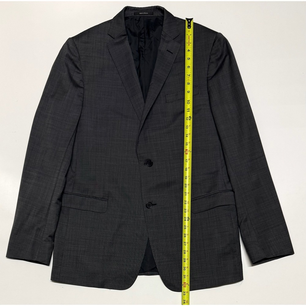 Z Zegna Mens‎ 100% Wool Suit Jacket Blazer Charcoal Gray Drop 7 54L 44L 4SE203